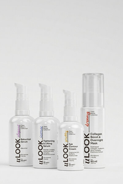 uLOOK Longevity Gençlik Seti 4’lü – Tightening & Lifting Serum + Bakuchiol Se...