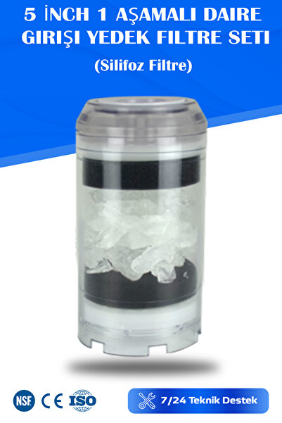 Apartment Building Meter Inlet 5" Inch 1 Stage ( Siliphose ) Replacement Filter Set