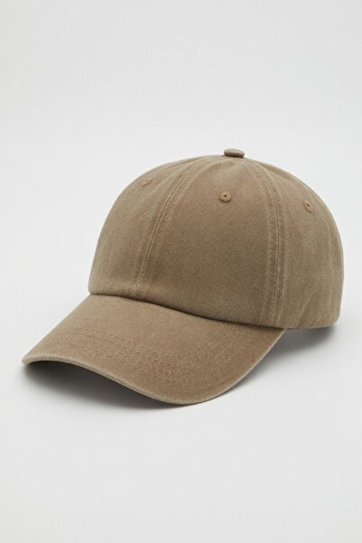 Mollycrush Șapcă de baseball unisex din denim spălat, culoare camel, pentru e...