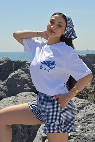 The Champ Clothing Pantaloni scurți de vară pentru femei, cu model în carouri...