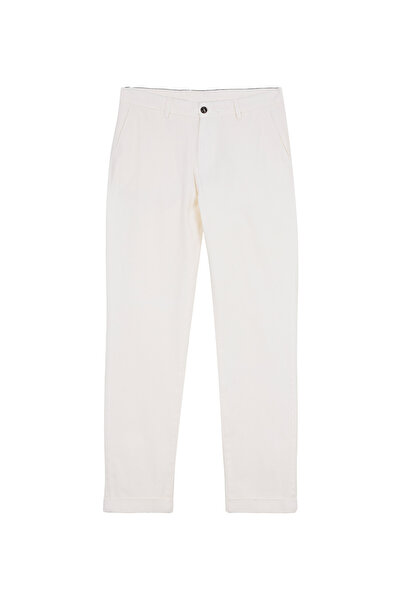 BROOKS BROTHERS Kırık Beyaz Erkek Pantolon BBSS26MPT021