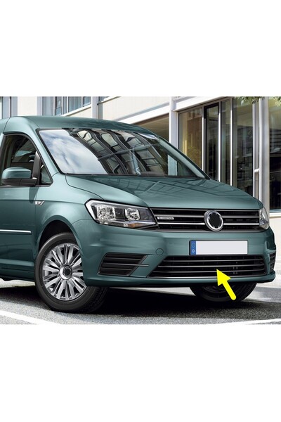 Bisra VW Caddy 2016-2020 Ön Tampon Alt Izgara Siyah Tip Kromsuz 2K5853677