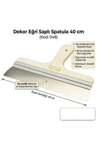 Dekor Eğri Saplı Ispatula Yay Çeliğinden İmal Edilmiştir 40 Cm