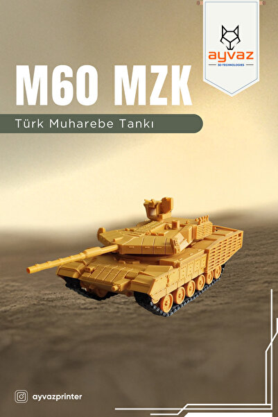 ayvazprinter M60 MZK 1/35 Ölçek, 10,5x20x9,5 cm Boyutlu, Hareketli Palet Sist...