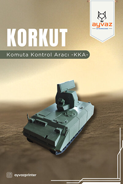 ayvazprinter KORKUT R 1/35 Ölçek, 11x20x10,3 cm Boyutlu, Hareketli Alçak İrti...