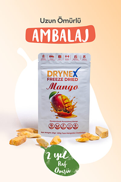 DRYNEX Freeze Dried Mango Dondurularak Kurutulmuş Meyve Kurusu 20gr