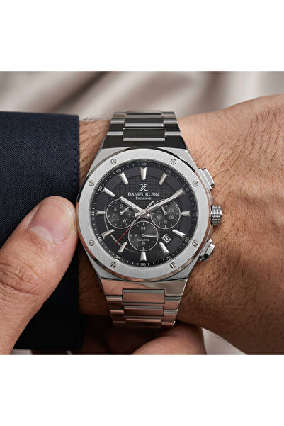 Daniel Klein Exclusive Silver Stainless Steel Watch for Men DK.1.14219-1