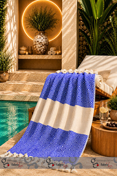 Fabric Box %100 Doğal Pamuk Elmas Peştemal Banyo Havlusu Türk Havlusu Hamam Plaj Havlusu