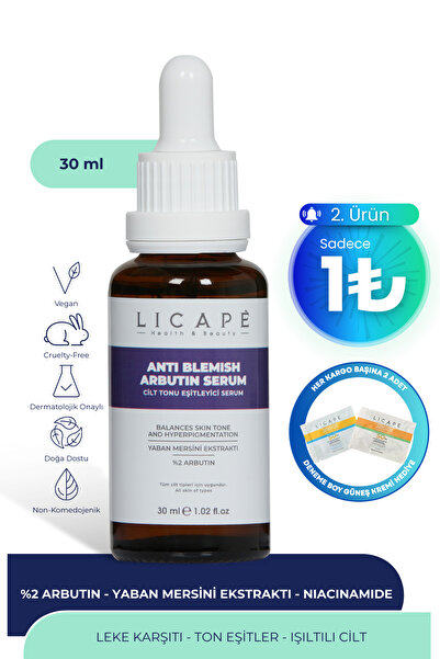 Licape Leke Karşıtı Cilt Tonu Dengeleyici %2 Arbutin Serumu