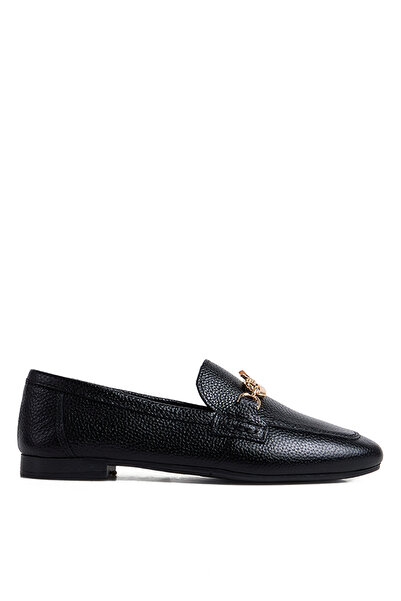 Fabrika Siyah Kadın Deri Loafer D-HANKS-ZAGAN