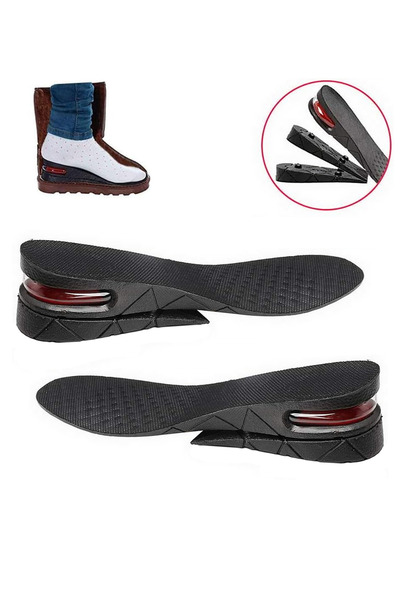 NOYİSKA 7 Cm Hava Yastıklı Boy Uzatıcı Tabanlık Unisex Boy Uzatan Topuk Yükse...