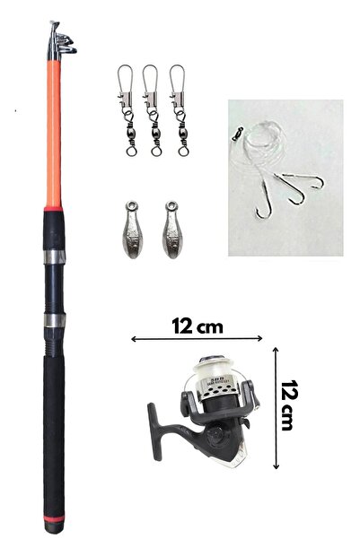 OLTAMİX Harika Kaliteli 180 Cm Kamış Makina Olta Seti Tam Takım Olta Seti Hob...