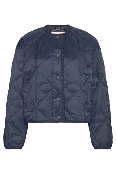 Calvin Klein Jeans Lacivert Kadın Standart Fit Ceket LIGHTWEIGHT AOP QUILTED ...