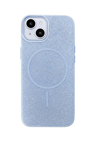 Vissona iPhone 15 Kılıf – MagSafe Uyumlu – Simli Lüks Silikon Telefon Kılıfı
