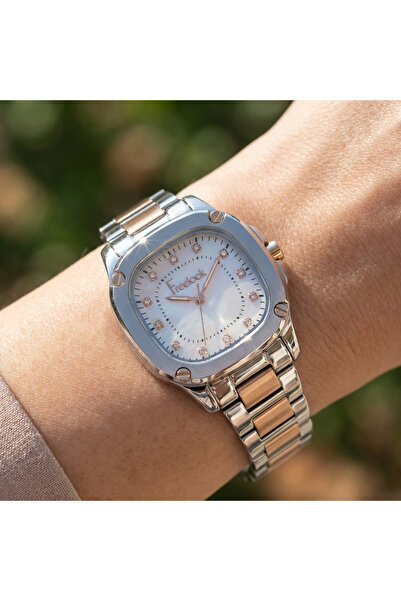 Freelook Jolie Silver and Rose Gold Stainless Steel Watch for Women FL.1.10531-5