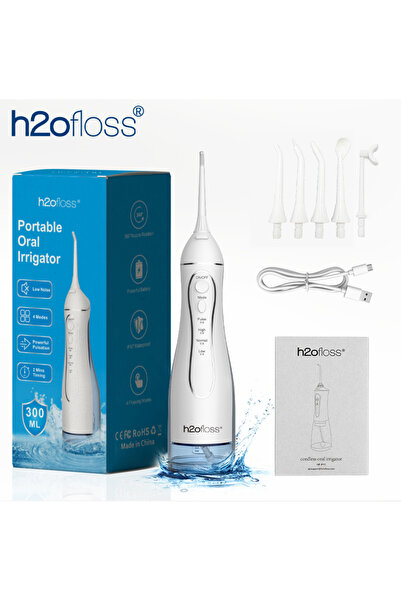 Choice WHITE H2ofloss Water Flosser 300ml Oral Irrigator 140PSI with Gravity ...