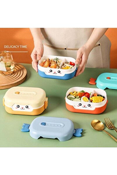 Arabest Portable kids lunch box, cat pattern, leakproof, BPA-free, dishwasher...