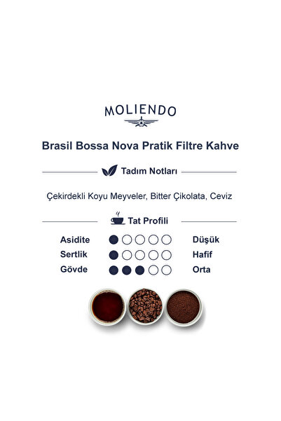 Moliendo Finest Coffee Brasil Bossa Nova Pratik Filtre Kahve 10x10 g