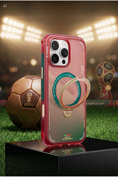 TORRAS iPhone 16 Pro Max Kılıf MagSafe Standlı OStand Q3 Air World Cup Serisi...