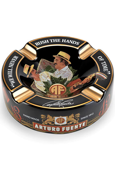 Arturo Fuente منفضة سجائر من البورسلين إصدار محدود - أسود 8.75 بوصة