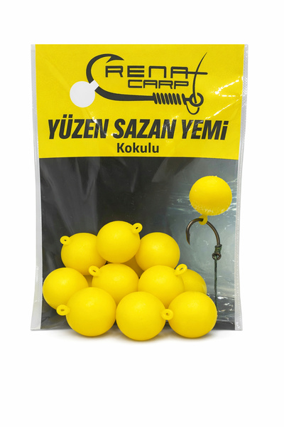 RENAT CARP Yüzen Kulplu Kokulu Sarı Top Sazan Yemi 16 Mm (10 Adet)