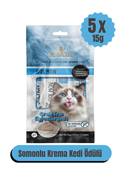 NOBİLUS Somonlu Kedi Krema Ödülü 5X15G