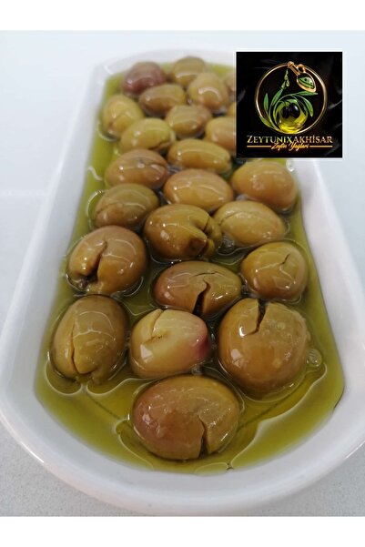 ZeytunixAkhisar Yeşil Edremit Taş Kırma Zeytin (Ekşilenmiş) 1000 gr