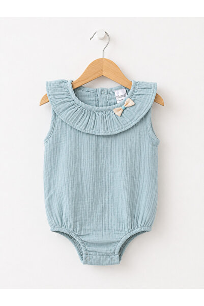 Kidaxi Kız Bebek Fiyonklu Müslin Body