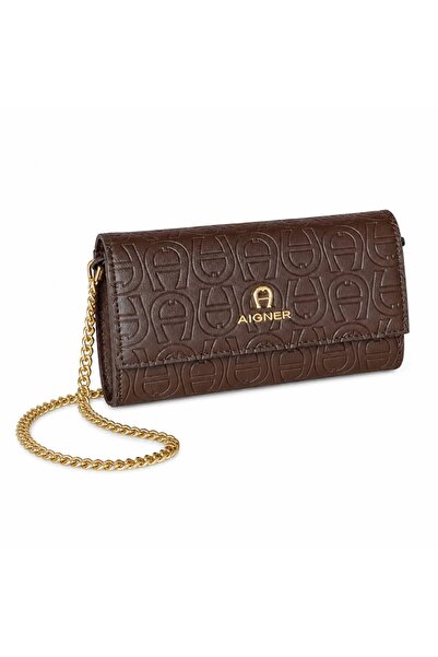 Aigner محفظة النسائية بسلسلة ذهبية كروس بودي أنيقة متعددة الألوان