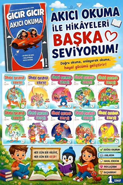 5 Renk Yayınları 1 .Sınıf Tavsiyeli Okumayı Hızlandıran 11 Kitap Seti -7 (16 ...