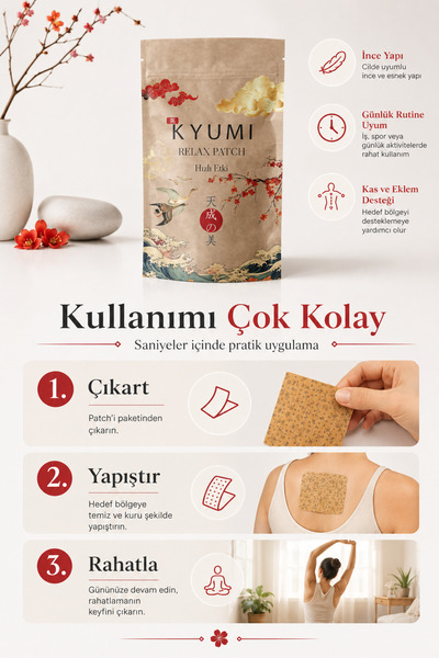 Kyumi Kas ve için Sırt Bel Boyun Bacak Diz Karın Regl Anında Etkili Transderm...