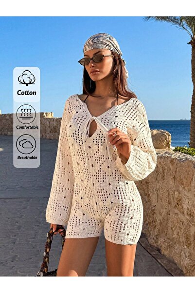 TOFAN TRİKO AJURLU TRİKO PLAJ TULUM