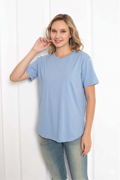 Trendbade Butik Kadın Yırtmaçlı Modal T-shirt