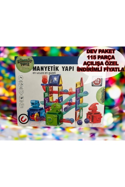 Nicaea Home Manyetik Bloklar - Manyetik Yapı Taşları, 100 Parça Çocuklar İçin...