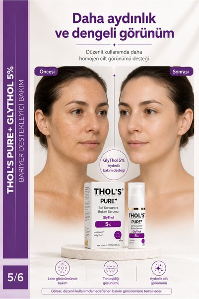 THOLS Tb74 Pure+ 5% Glythol Skin Tone Equalizer and Anti-Blackhead Concentrated Pure Peeling Serum - 15 ml