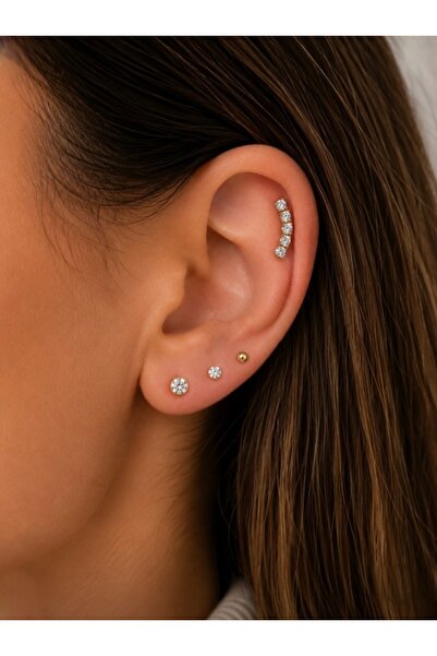 WiLi Çelik Piercing Tragus Piercing Helix Piercing Kıkırdak Piercing Beştaş P...