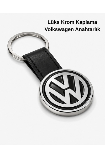 Baghes Breloc premium Volkswagen, placat cu crom, breloc auto, carcasă metali...