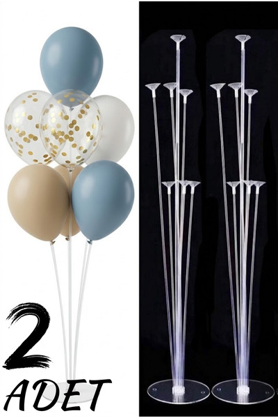 baloss fer Balon Standı Masaüstü Balon Tutucu 7 Çubuklu Parti Doğum Günü Dekor