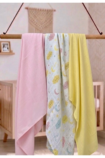 Muslin blanket set of 3