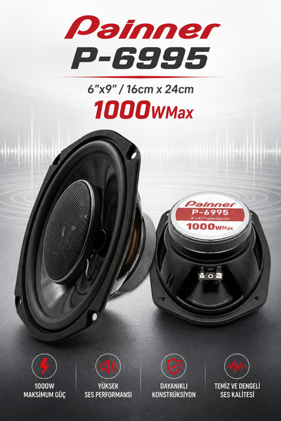 Painner P-696 1000 Watt Oto Hoparlör Oval 6x9 Araba Hoparlör 2 Adet Oto Oval ...