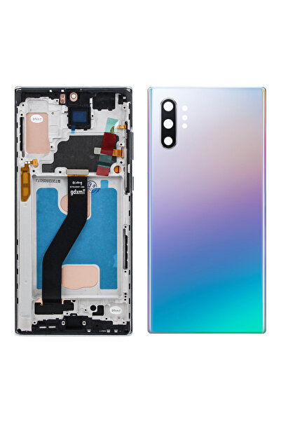 choice2 غطاء إطار فضي لهاتف نوت 10 بلس، متوافق مع نوت 10+ N975F N975 N975W، ش...