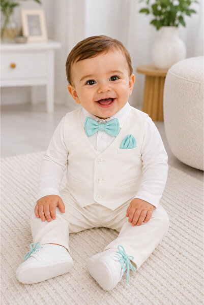 Baby Boy Bow Tie & Tie Special Day Outfit - 7pcs Set Mevlüt Set