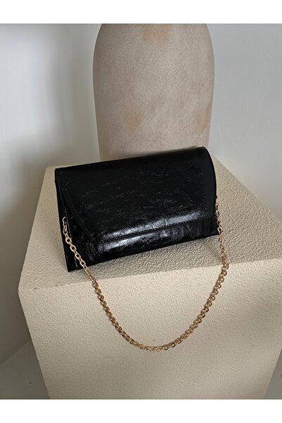 NİSSEA.CO Siyah Clutch Zincirli Nicole Çanta