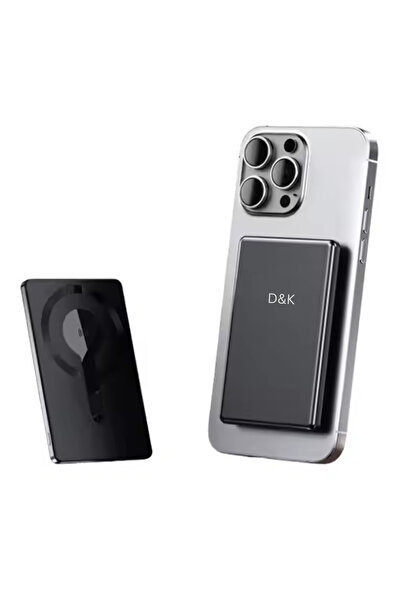 D&K WONDER Baterie Magnetică Ultra Slim 5000mAh Magsafe Aluminiu, Încărcare R...