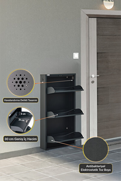 Arpelia Metal Ayakkabılık 3’lü