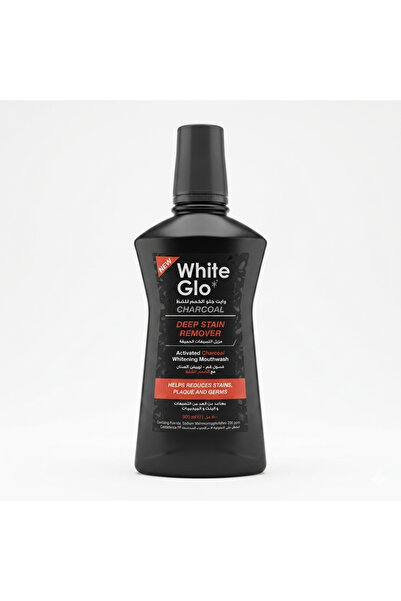 White Glo Oral Deep Stain Removal Charcoal Mouthwash 500ml