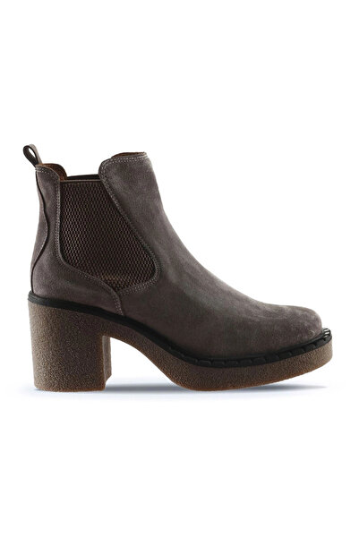 Bueno Shoes Cizme cu toc pentru femei din piele intoarsa de nurca 01wt2900