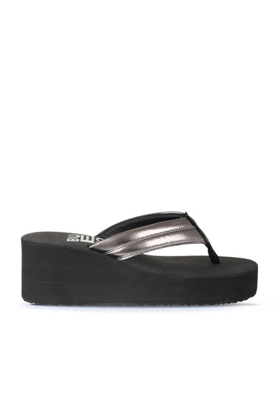 Bueno Shoes Ayna platin soft mat ženske papuče sa punom petom - 26wt190664