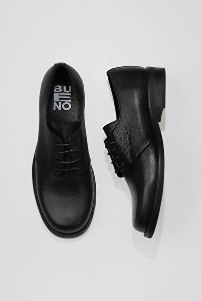 Bueno Shoes Pantofi plati de damă din piele neagră 01wv8600