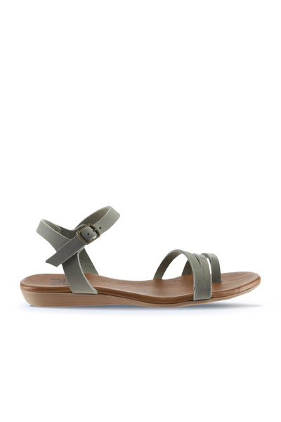 Bueno Shoes Sandale Flip Flops pentru damă din nubuc kaki 01wu7457